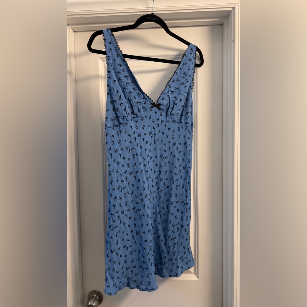 Wild Fable Blue Dress with Black Accents